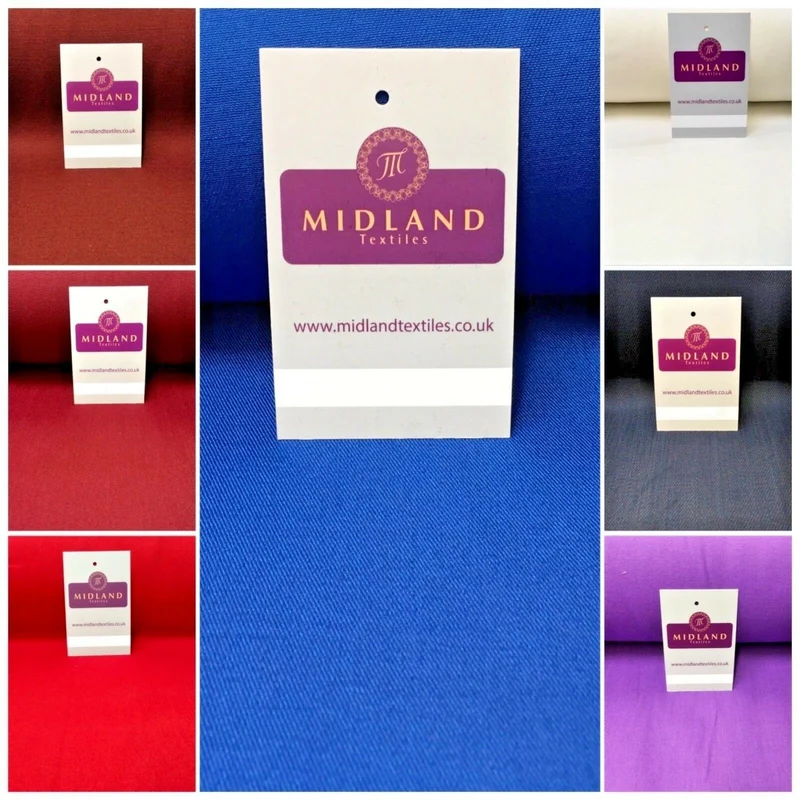 Heavy Plain 100% Cotton Drill Fabric for Uniforms & Work wear 58" MK921 Mtex