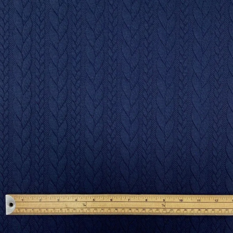 Plain Cable Knit Jersey ideal for jumpers cardigans sweaters Fabric M1659