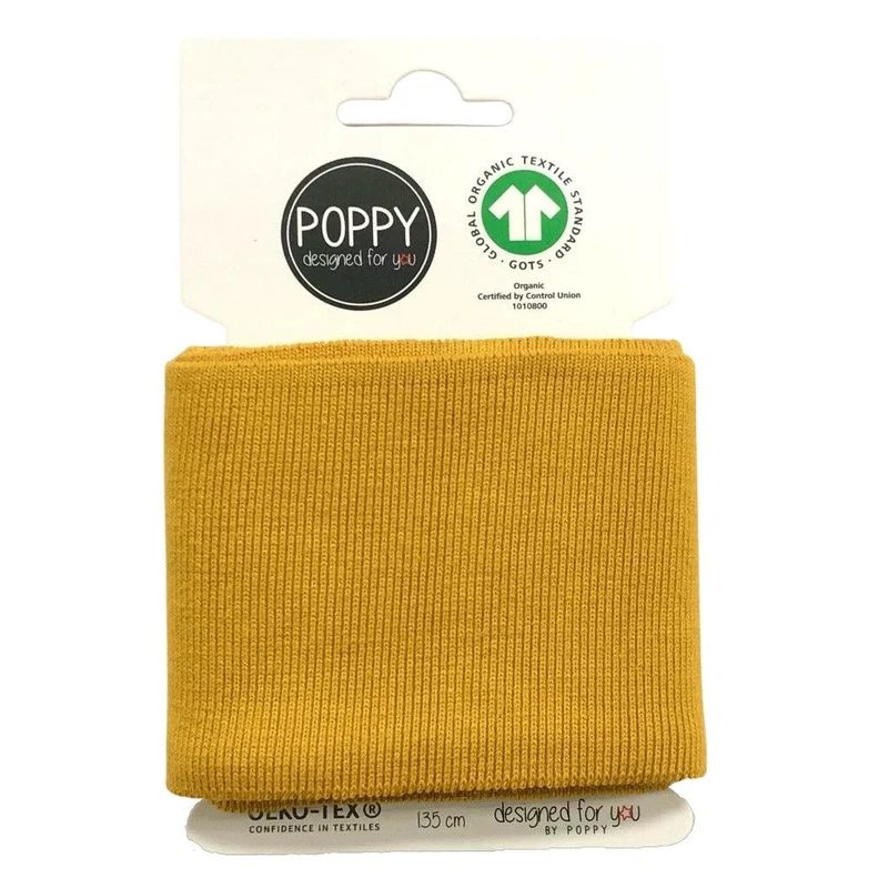 Organic Ribbed Cuffs Fabric ideal for Headbands cuffs 135cm Long 7cm Wide M1655