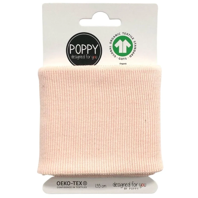 Organic Ribbed Cuffs Fabric ideal for Headbands cuffs 135cm Long 7cm Wide M1655