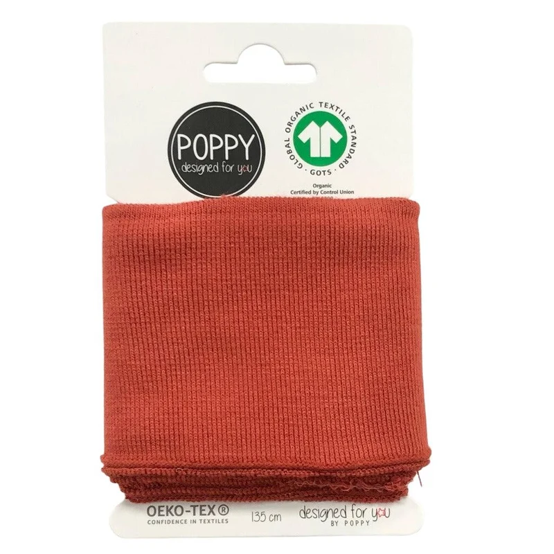 Organic Ribbed Cuffs Fabric ideal for Headbands cuffs 135cm Long 7cm Wide M1655