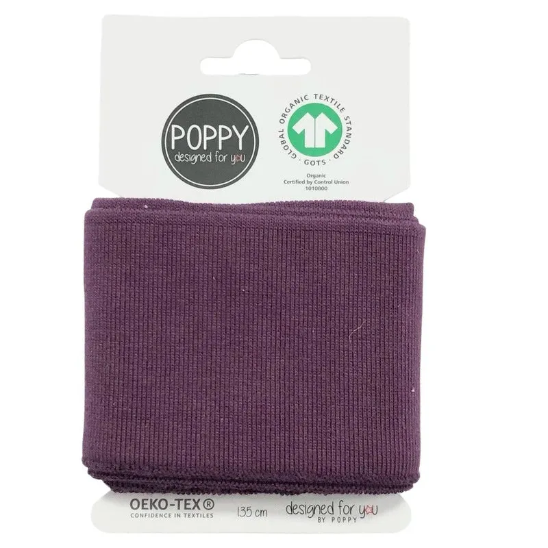 Organic Ribbed Cuffs Fabric ideal for Headbands cuffs 135cm Long 7cm Wide M1655