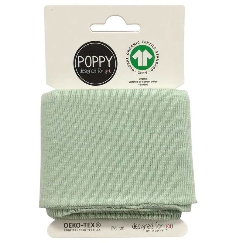 Organic Ribbed Cuffs Fabric ideal for Headbands cuffs 135cm Long 7cm Wide M1655
