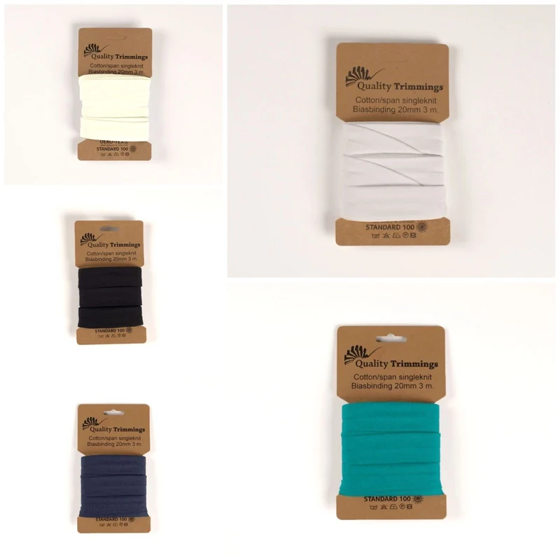 Plain 20mm Stretch Bias Binding Tape pre cut 3 meters Length M1657