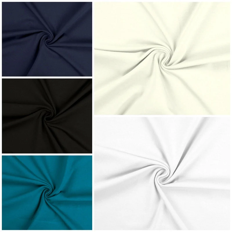 Plain Cotton Stretch Jersey Fabric - 155cm Wide -M1654