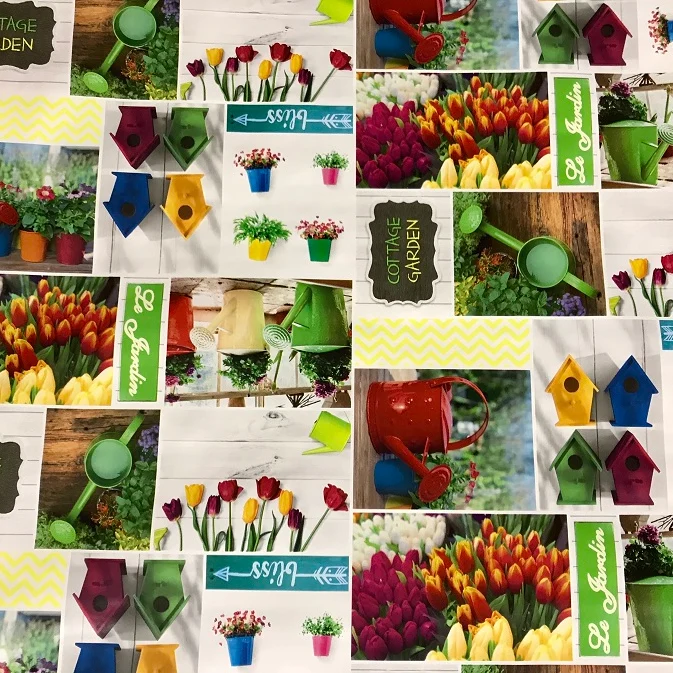 Wachstuch Rolle SONDERPOSTEN Tulpen Frühling B5005-01 Rollenware
