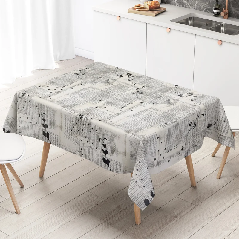 Wachstuch Tischdecke K-OZ8028 Zeitungen NEWS eckig rund oval