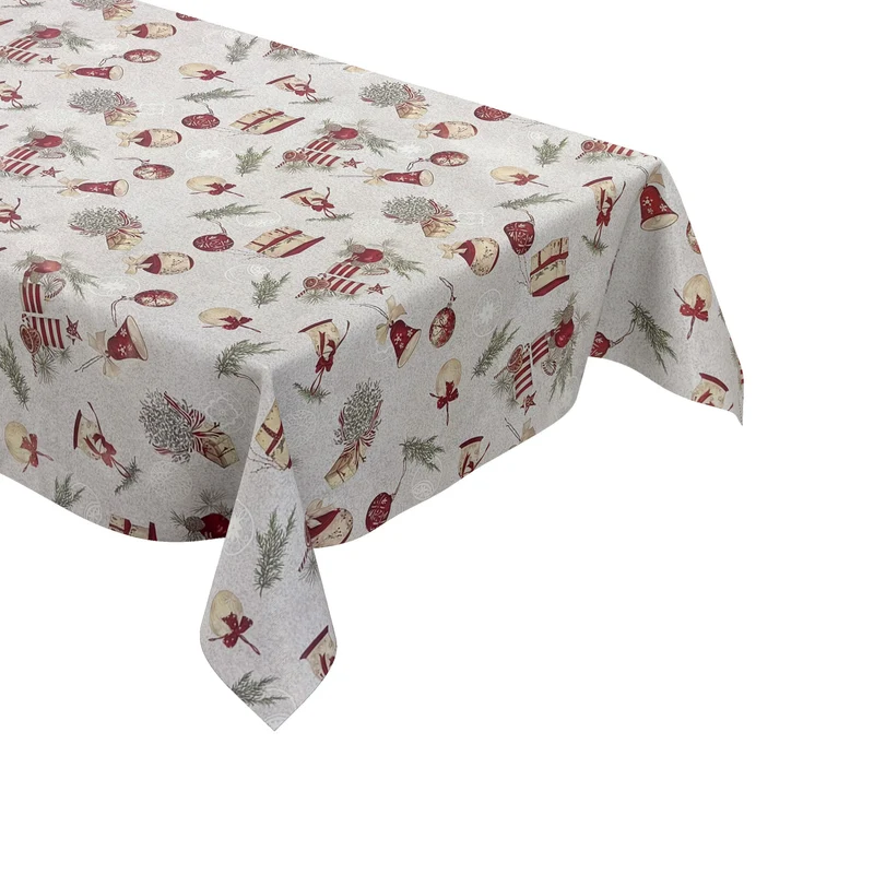 Wachstuch Tischdecke C144731 Weihnachten X- Mas Advent Tannenzweige Geschenke eckig rund oval