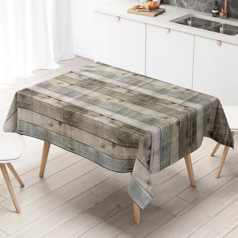 Wachstuch Tischdecke K150126 Holzoptik Dielen Alm eckig rund oval Meterware