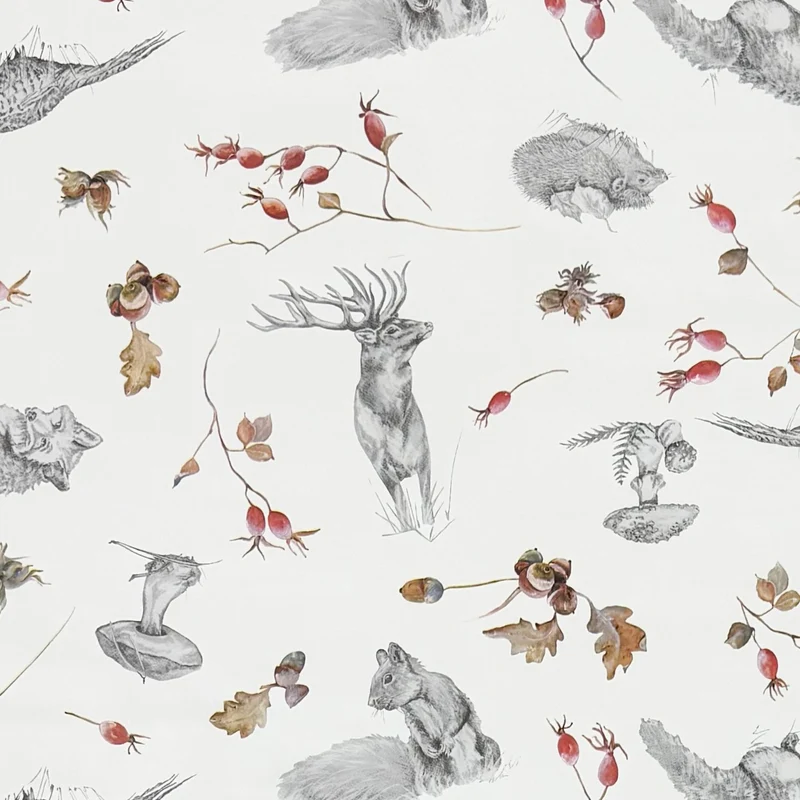 Wachstuch Tischdecke C142241 Herbst Pilze Eicheln Hirsch Igel eckig rund oval