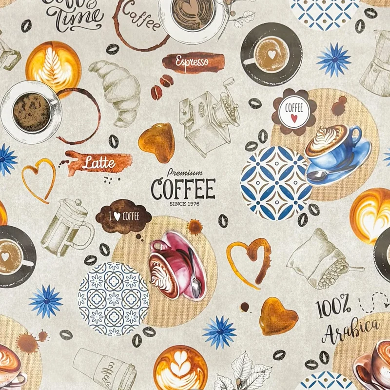 Wachstuch Tischdecke C142341 Kaffee Espresso Kaffeemotiv eckig rund oval