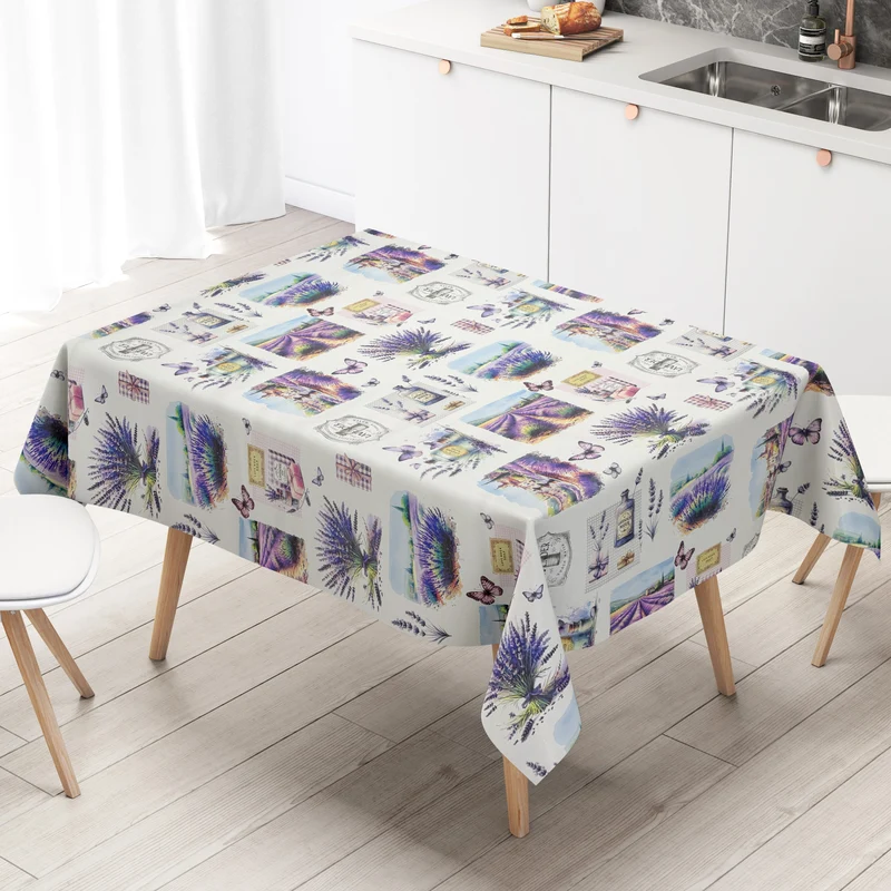Wachstuch Tischdecke C142231 Provence Lavendel Blüten eckig rund oval