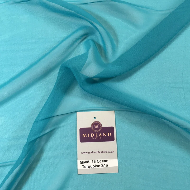 Samples Only of Hi-Multi Caress Chiffon Sheer Fabric Semi-Transparent M608 Mtex
