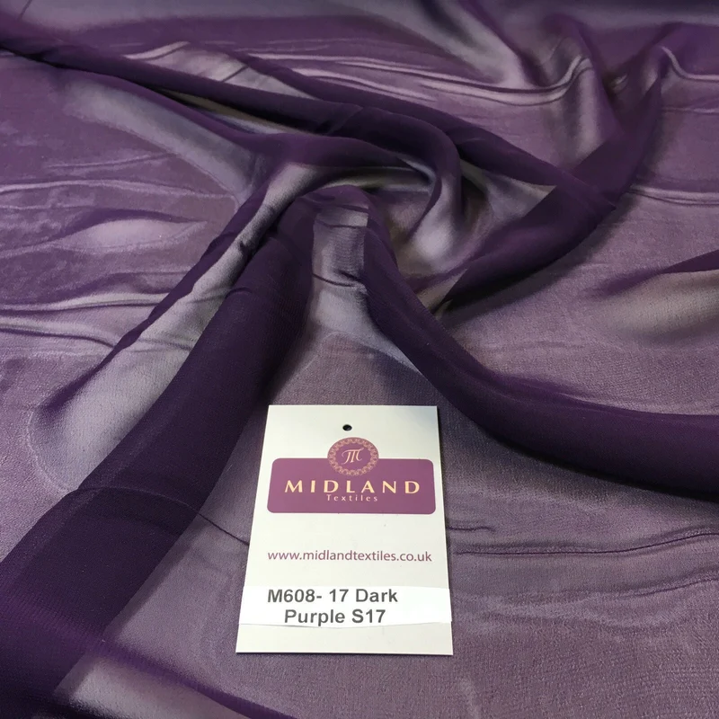 Samples Only of Hi-Multi Caress Chiffon Sheer Fabric Semi-Transparent M608 Mtex