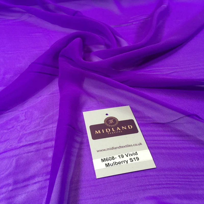 Samples Only of Hi-Multi Caress Chiffon Sheer Fabric Semi-Transparent M608 Mtex