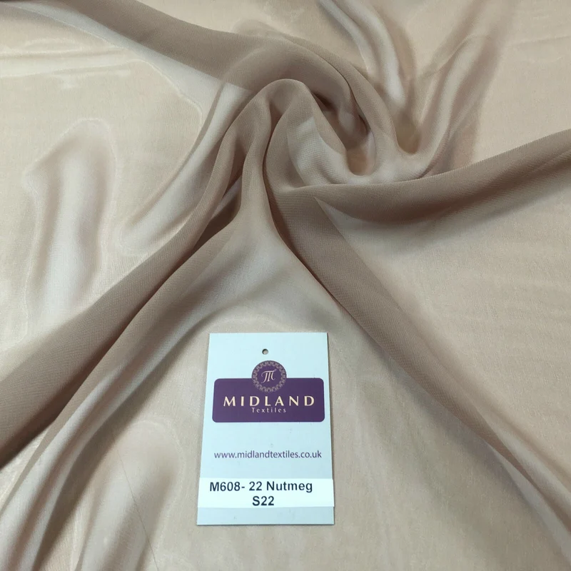 Samples Only of Hi-Multi Caress Chiffon Sheer Fabric Semi-Transparent M608 Mtex