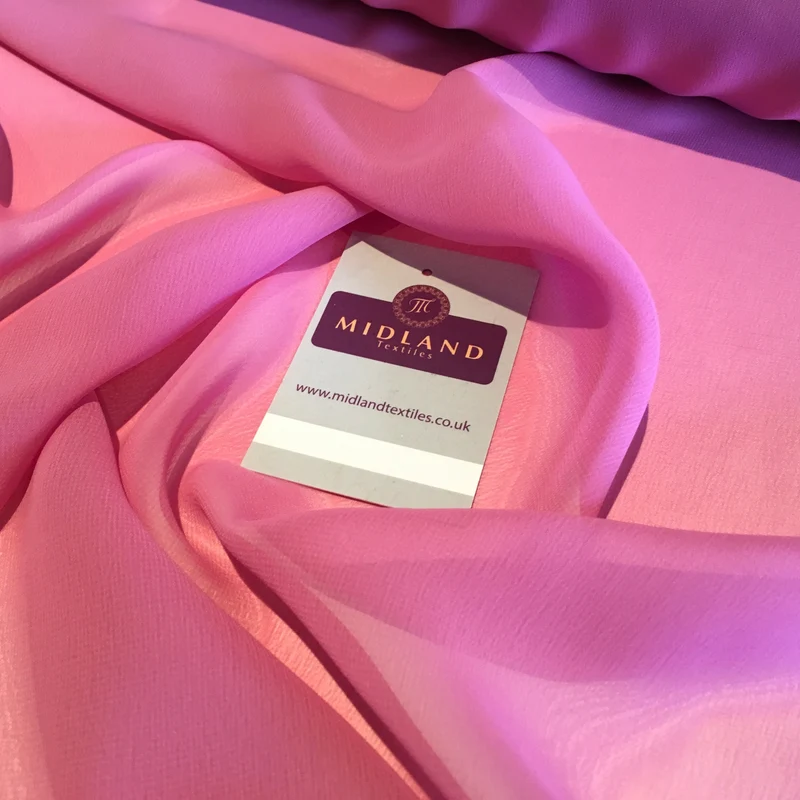 Samples Only of Hi-Multi Caress Chiffon Sheer Fabric Semi-Transparent M608 Mtex