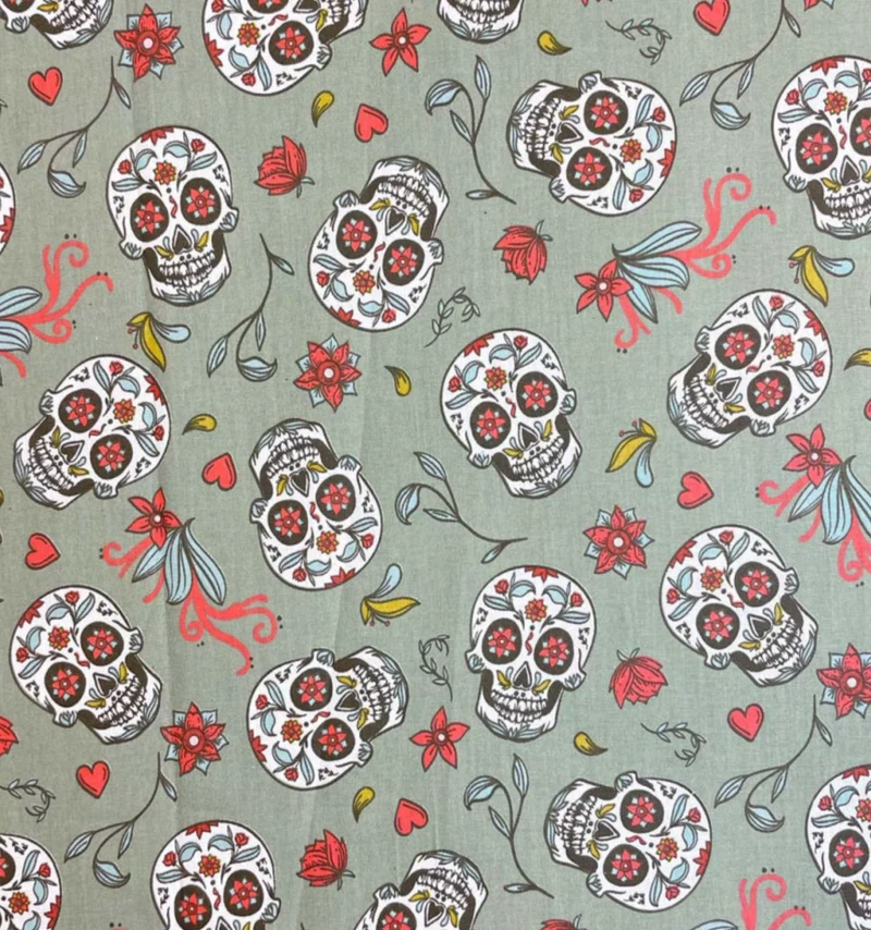 Baumwoll Webware - Calaveras - 10 cm