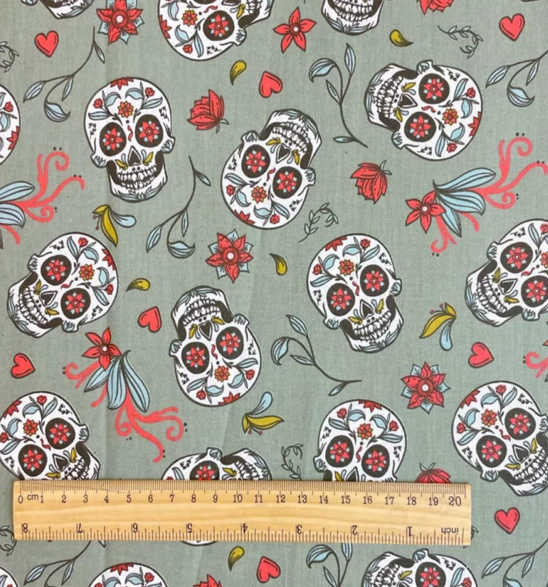 Baumwoll Webware - Calaveras - 10 cm