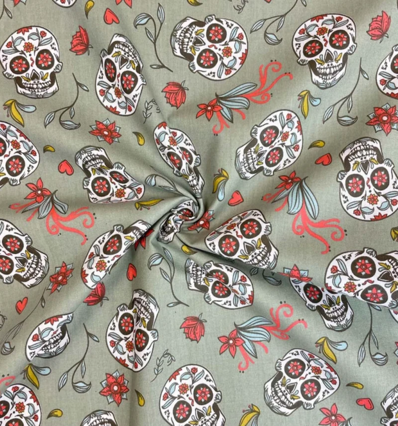 Baumwoll Webware - Calaveras - 10 cm