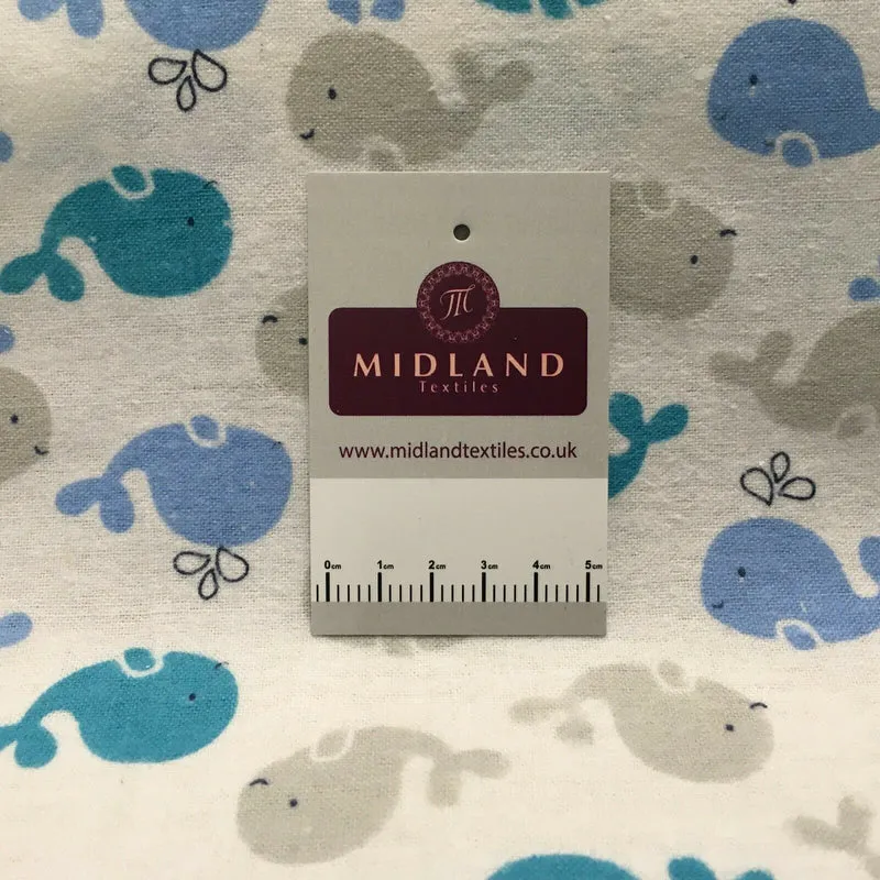 100% Brushed Cotton Wynciette Printed Fabric - £4.99/m - 150cm Wide - M1512