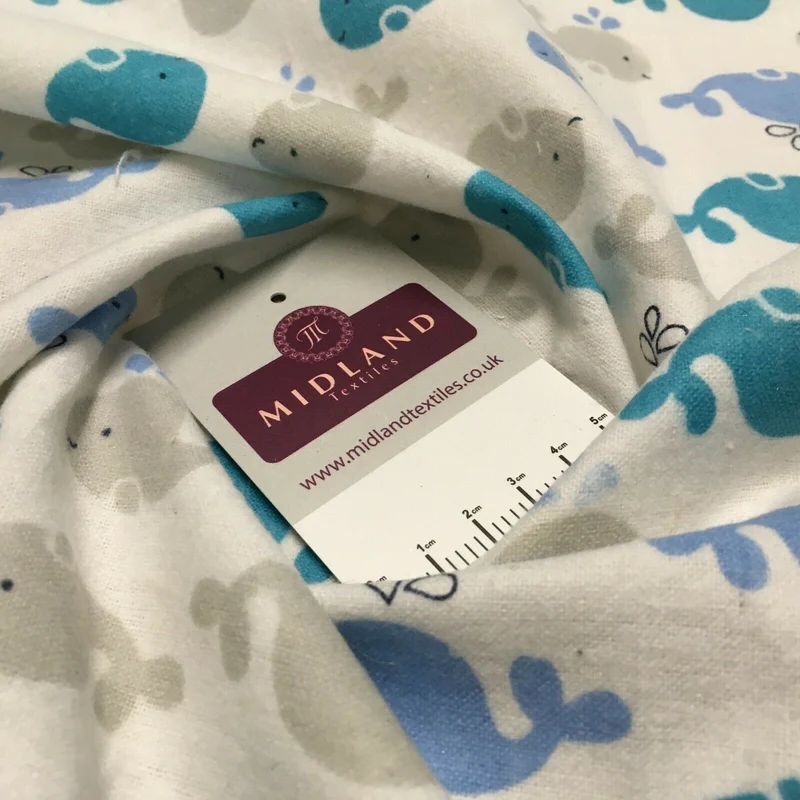 100% Brushed Cotton Wynciette Printed Fabric - £4.99/m - 150cm Wide - M1512