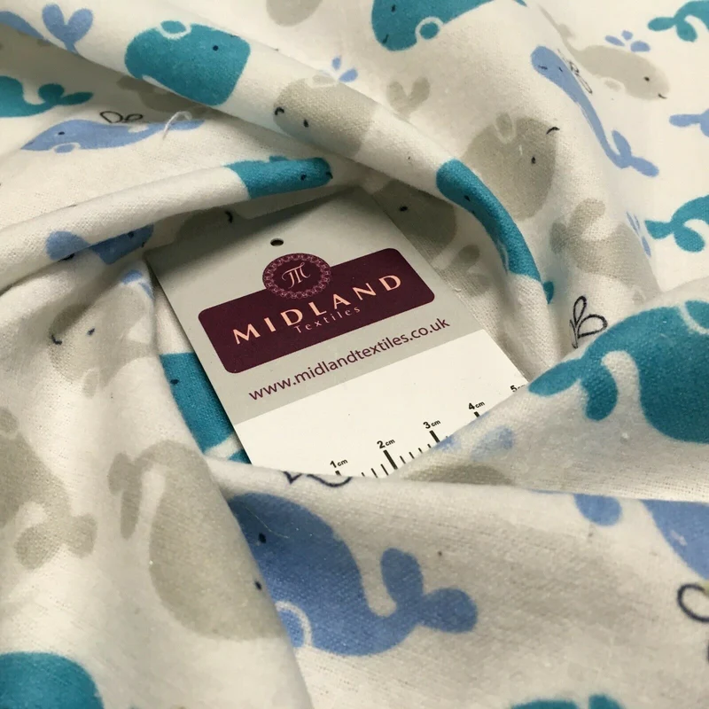 100% Brushed Cotton Wynciette Printed Fabric - £4.99/m - 150cm Wide - M1512