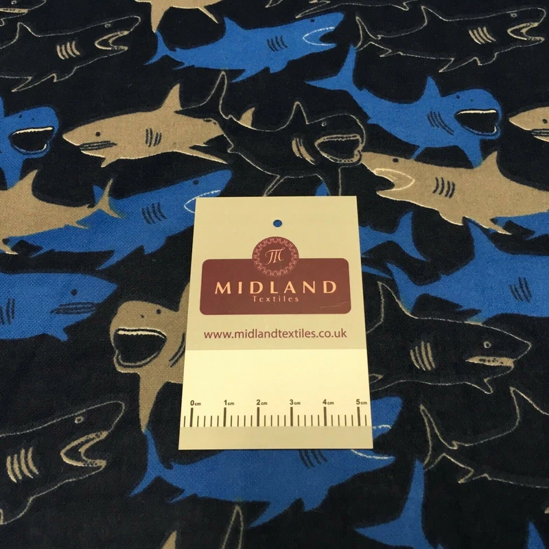 100% Brushed Cotton Wynciette Printed Fabric - £4.99/m - 150cm Wide - M1512
