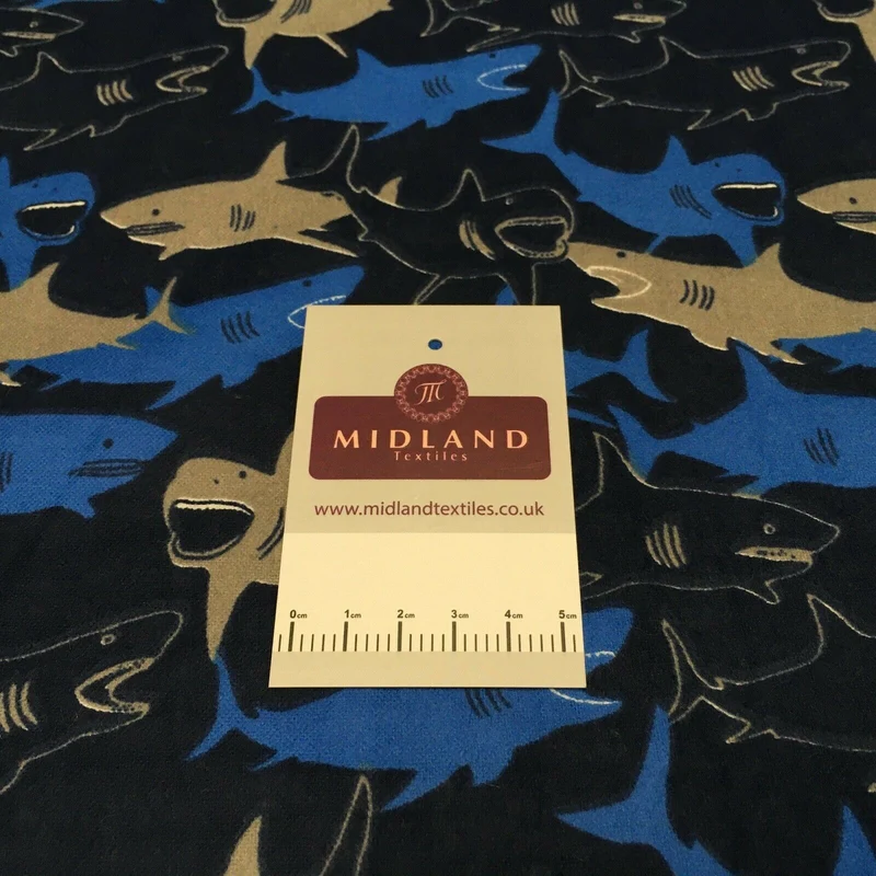 100% Brushed Cotton Wynciette Printed Fabric - £4.99/m - 150cm Wide - M1512
