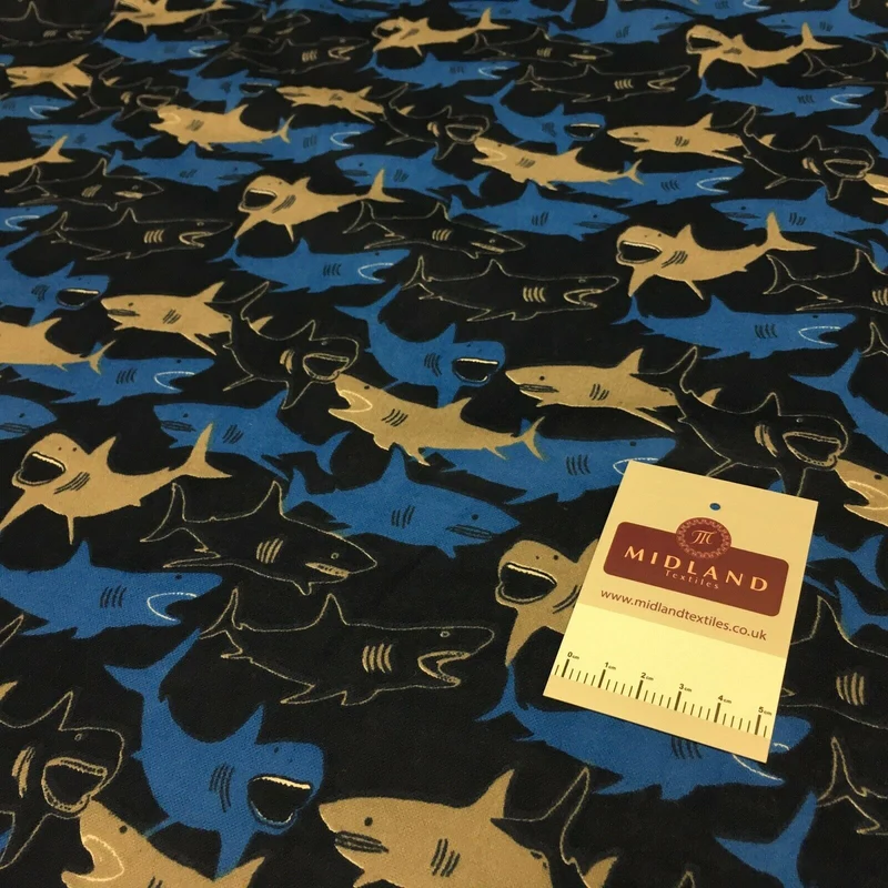 100% Brushed Cotton Wynciette Printed Fabric - £4.99/m - 150cm Wide - M1512