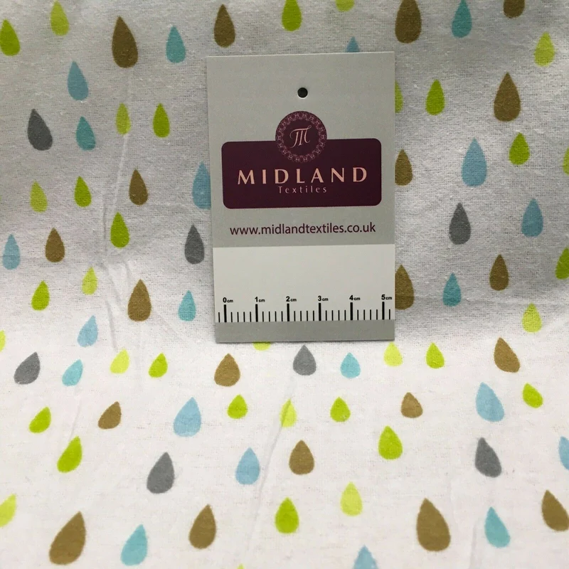 100% Brushed Cotton Wynciette Printed Fabric - £4.99/m - 150cm Wide - M1512
