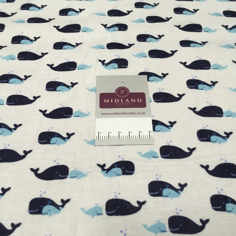 100% Brushed Cotton Wynciette Printed Fabric - £4.99/m - 150cm Wide - M1512