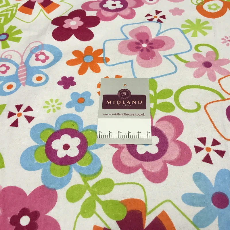 100% Brushed Cotton Wynciette Printed Fabric - £4.99/m - 150cm Wide - M1512