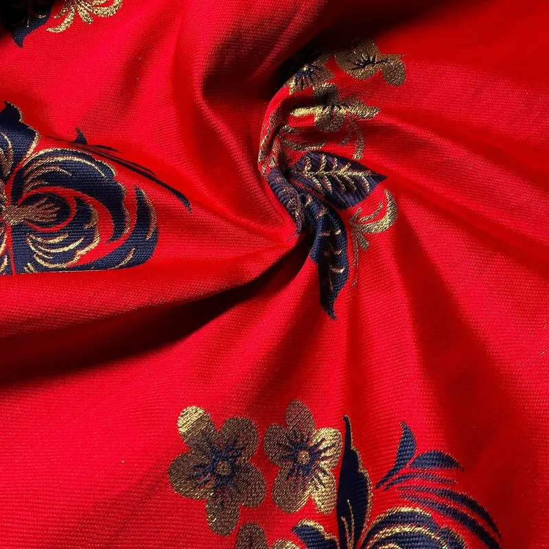 Simple Floral Brocade Wedding Banarsi Waistcoat Fabric - £18.00/m - 127cm Wide - M1504