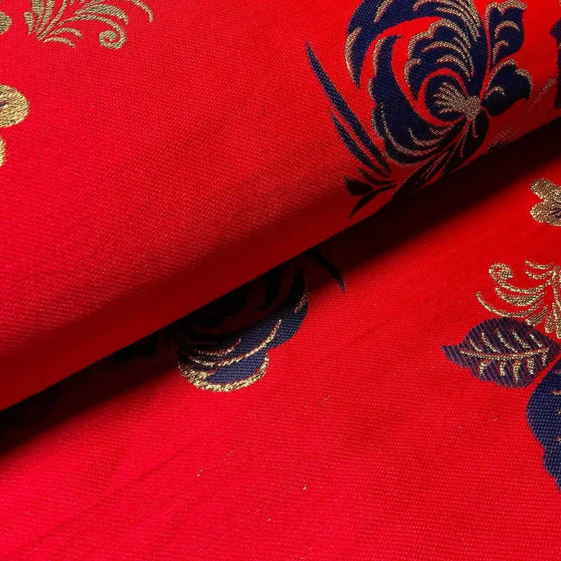 Simple Floral Brocade Wedding Banarsi Waistcoat Fabric - £18.00/m - 127cm Wide - M1504