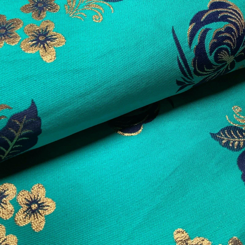Simple Floral Brocade Wedding Banarsi Waistcoat Fabric - £18.00/m - 127cm Wide - M1504