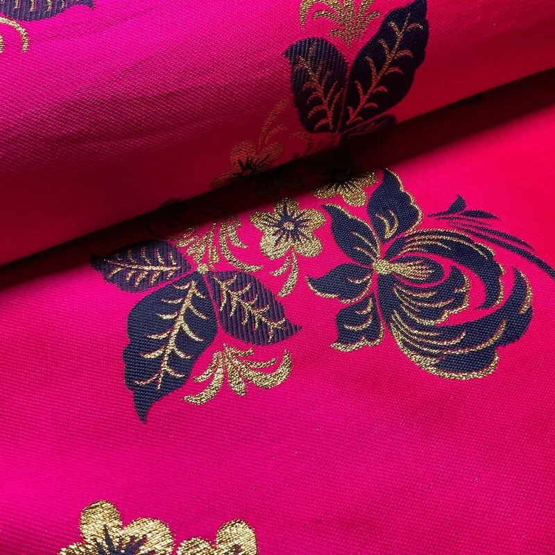 Simple Floral Brocade Wedding Banarsi Waistcoat Fabric - £18.00/m - 127cm Wide - M1504
