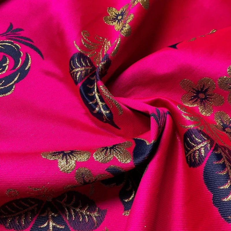 Simple Floral Brocade Wedding Banarsi Waistcoat Fabric - £18.00/m - 127cm Wide - M1504