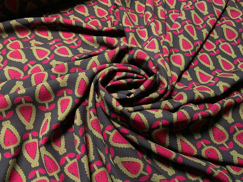 Smooth Crepe Georgette Printed Dress Fabric 147cm M1602