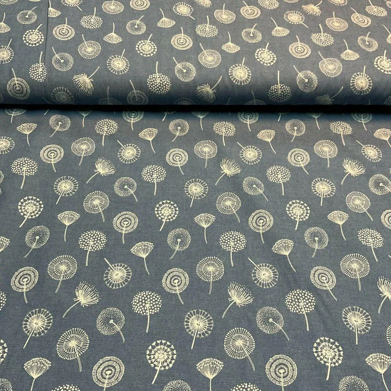 Printed 100% Cotton Chambray Denim Mixed Designs Dress Fabric 147cm M1604