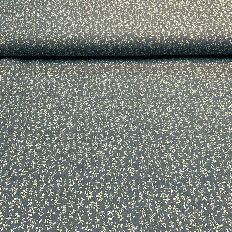 Printed 100% Cotton Chambray Denim Mixed Designs Dress Fabric 147cm M1604