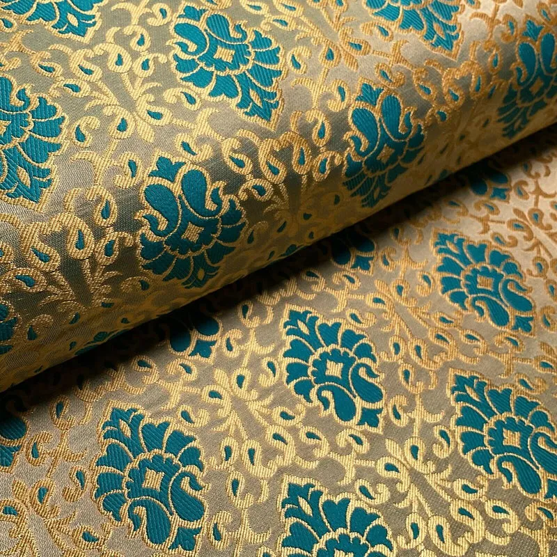 Ornamental Damask Brocade Wedding Banarsi Fabric 130 cm wide M1565