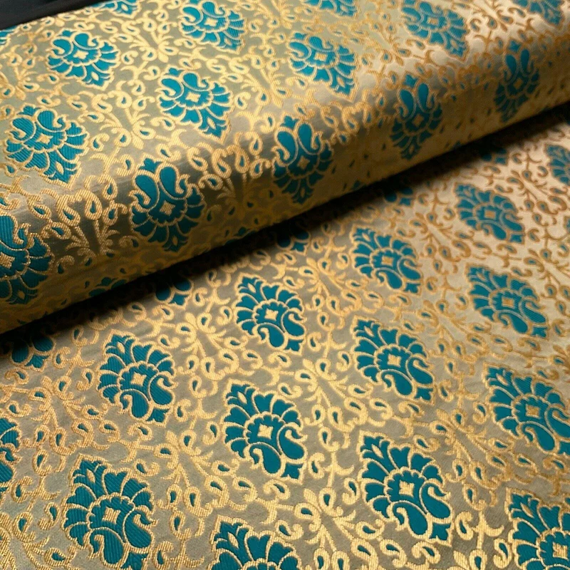 Ornamental Damask Brocade Wedding Banarsi Fabric 130 cm wide M1565