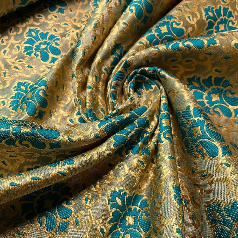 Ornamental Damask Brocade Wedding Banarsi Fabric 130 cm wide M1565