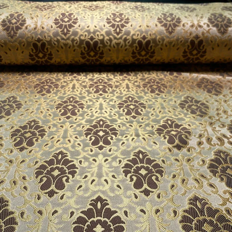 Ornamental Damask Brocade Wedding Banarsi Fabric 130 cm wide M1565