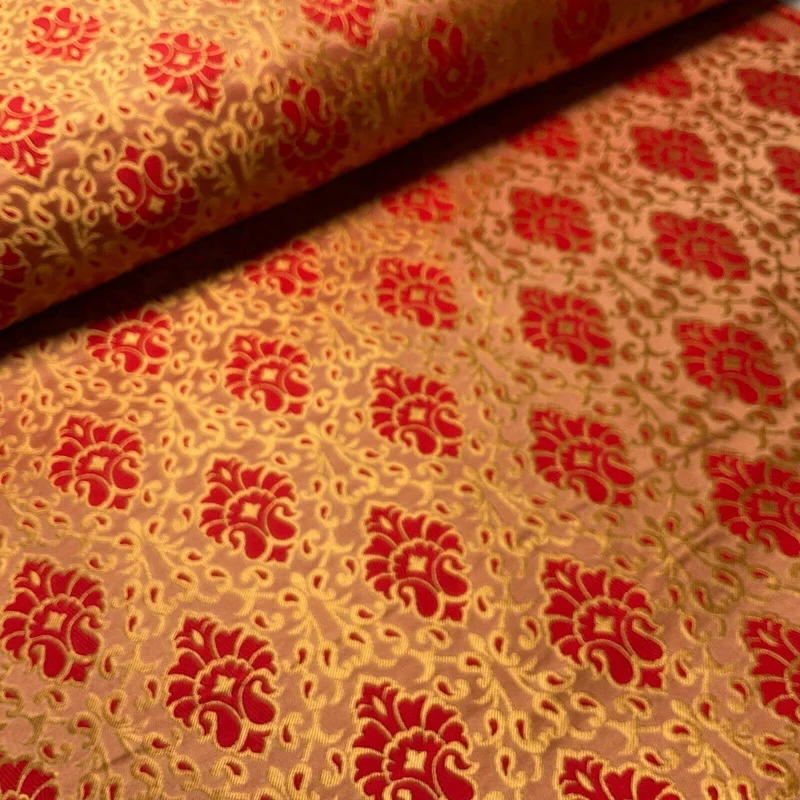 Ornamental Damask Brocade Wedding Banarsi Fabric 130 cm wide M1565
