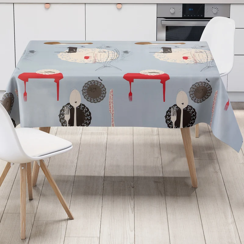 Wachstuch Tischdecke K-OZ8000 hellblau SEALIFE Fische eckig rund oval