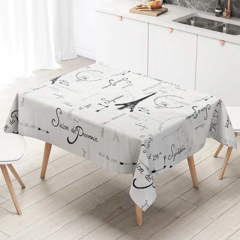 Wachstuch Tischdecke K-OZ8006 Paris Eiffelturm Salon de Provence eckig rund oval