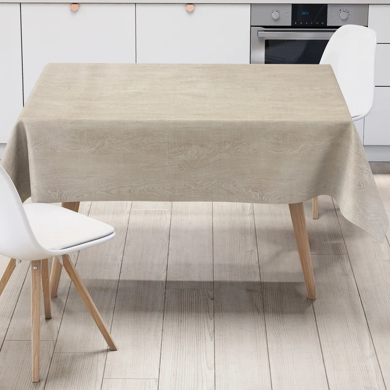 Wachstuch Tischdecke K-OZ8035 helles Holzmotiv eckig rund oval