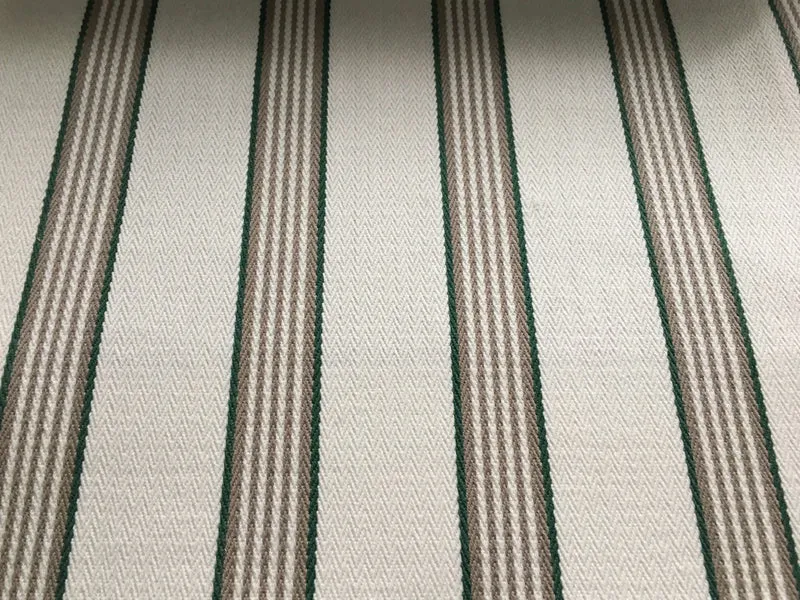 Cotton Stripes - racing green & natural